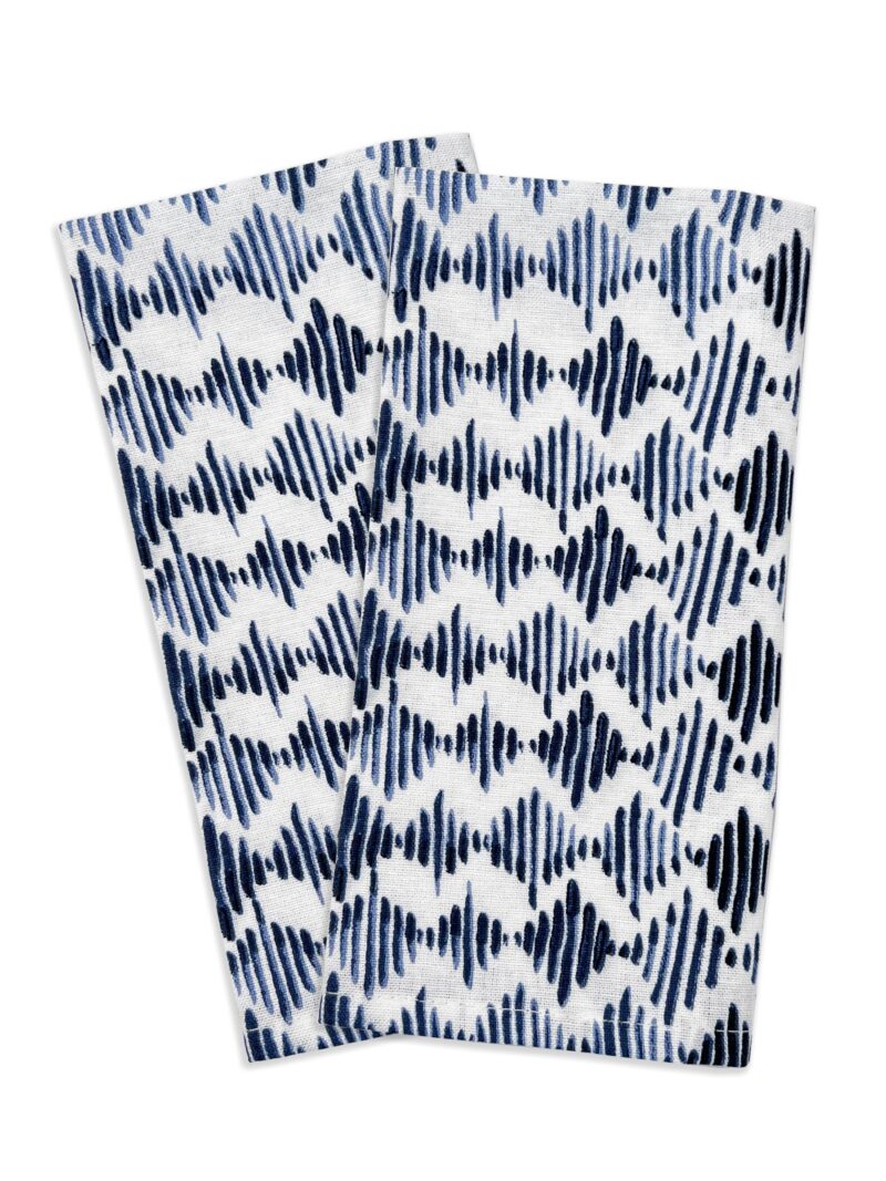 Blue Bay Diamond Dinner Napkin - Set Of 2