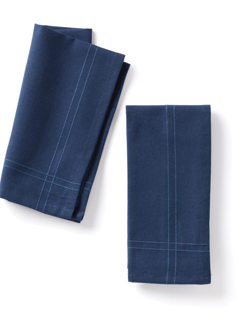 Essentials Navy Dinner Napkins - Set Of 2